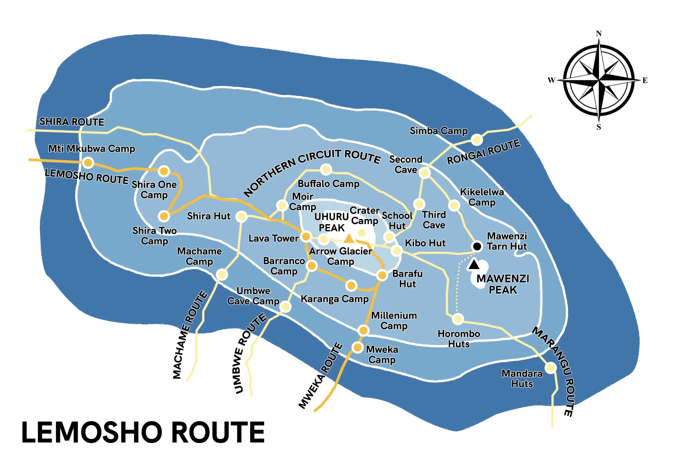 Lemosho_Route_Map